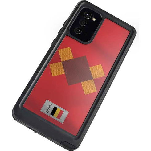 Belgium Soccer Flag Galaxy Note20 5G Waterproof Case